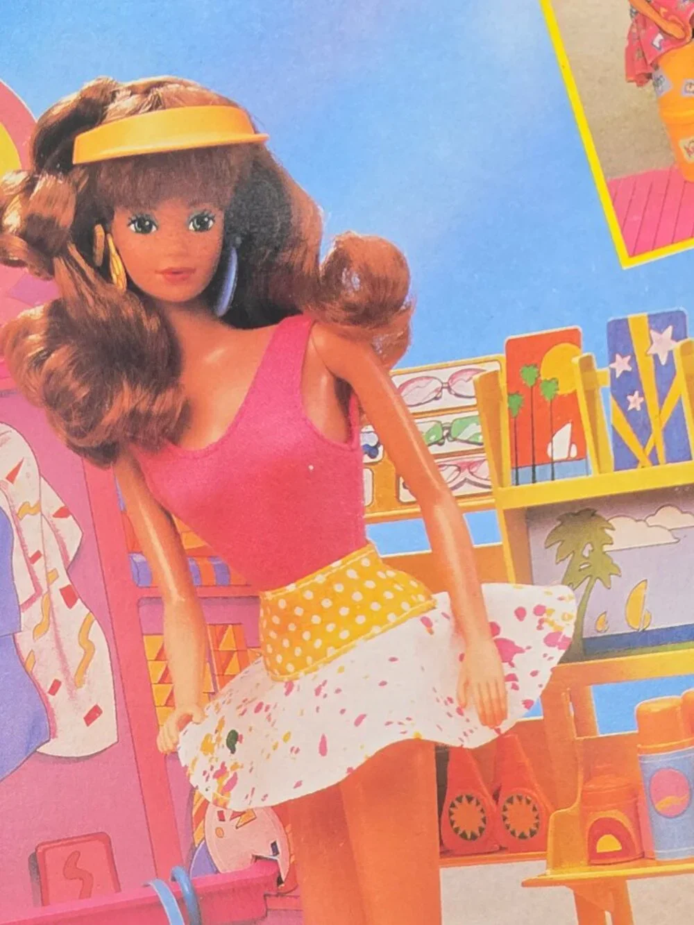 Vintage 1987 Barbie California Dream Surf n Shop Playset Box Accessories 4461